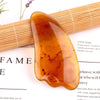 Resin Scraping Sheet Massage Facial Tendon Stick Beauty Salon Shave Board Acupuncture Pen, Color Classification: Amber Triangle