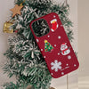 For iPhone 15 Christmas Series Frosted PC Hybrid TPU Leather Phone Case(3D Christmas)