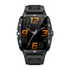 KT71 1.96 inch HD Square Screen Rugged Smart Watch Supports Bluetooth Calls/Sleep Monitoring/Blood Oxygen Monitoring(Black + Silver)