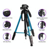 JMARY KP2264 Portable Detachable Tripod Mobile Phone SLR Camera Aluminium Alloy Stand(Blue)
