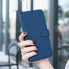 For Samsung Galaxy S22+ 5G Geometric Pattern RFID Leather Phone Case(Blue)