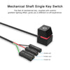 Desktop Computer Mobile Switch Computer Extension Cable Start Button, Color: Orange Case Blue Light 2m Cable