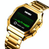 SKMEI 1650 Steel Strap Version LED Digital Display Electronic Watch with Touch Luminous Button(Gold)