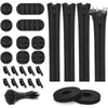 5 In 1  Cord Management Organizer Kit Cable Sleeve With Zipper Cable Clip