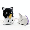 15cm Flipped Doll Double-Sided Expression Flipped Animal Cartoon Doll Plush Toy(Black And White Kitten)