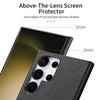 For Samsung Galaxy S22 Ultra 5G Twill Fabric Leather Skin Back Phone Case(Black)