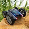 1:24 2.4G Flowering Stunt Car RC Double Deformation Remote Control Car Twisting Rotating Toy Car(Black)