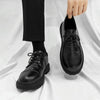 ENLEN&BENNA YC8865 Casual Leather Shoes Men Thick Bottom Increase Simple Shoes, Size: 44(Black)