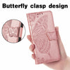 For Asus Zenfone 8 Flip Butterfly Love Flower Embossed Horizontal Flip Leather Case with Holder & Card Slots & Wallet & Lanyard(Rose Gold)
