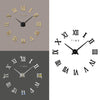 Bedroom Home Decoration Frameless Roman Numeral Large DIY Wall Sticker Mute Clock, Size: 100*100cm(Gold)