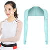 Golf Sunscreen Shawl Sleeves Outdoor Sports Cycling Ice Silk One Word Raglan Sleeves, Size: One Code(Sky Blue)