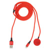 For iPhone / Apple Watch 2 In 1 8 Pin + Magnetic Charging Base Multi-function Charging Cable, Length: 1m(Red)