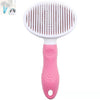 Self-Cleaning Pet Grooming Comb for Cats & Dogs - Pink