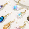 E2108-2 Purple Natural Crystal Handmade Earrings Zircon Long Earrings