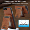 For iPhone 8 Plus / 7 Plus LC.IMEEKE L3 Series Detachable RFID Card Bag Magsafe Phone Case(Brown)