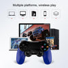 2 PCS Bluetooth Wireless Gamepad Touch Screen With Light Audio Dual Vibration Controller For PS4(Blue)
