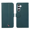 For Samsung Galaxy A34 5G ABEEL Delicate Texture Splicing RFID Leather Phone Case(Green)