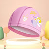Cute Cartoon High Elastic Children PU Waterproof Swimming Cap(Elf)