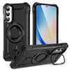 For Samsung Galaxy A34 Lens Holder MagSafe Phone Case(Black)