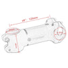 TOSEEK Road Mountain Bike Ultra-light Handlebar Stem Riser Faucet, Size: 6 Degree, 120mm (Gloss)