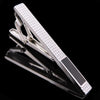 Men Business Formal Wedding Tie Clips, Color: Silver Black
