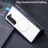 For Samsung Galaxy Z Fold6 5G Integrated Electroplating AG Frosted Skin Feel MagSafe Folding Phone Case(Sapphire Blue)