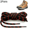 2 Pairs Round High Density Weaving Shoe Laces Outdoor Hiking Slip Rope Sneakers Boot Shoelace, Length:100cm(Black-Red)
