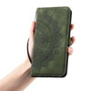 For Samsung Galaxy A36 Skin Feel Totem Embossed Leather Phone Case(Deep Green)
