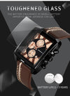 SANDA 5003 Three Eye Watch Six Pin Multi Purpose Sport Men Watch Leather Watch Student Waterproof Quartz Watch(Black)
