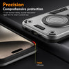 For Samsung Galaxy S25 Ultra 5G Metal Ring 360 Degree Rotating Holder PC Hybrid TPU Phone Case(Silver Grey)