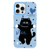 For iPhone 11 Pro Max Skin Feeling Jelly TPU Hybrid PC Phone Case(Dancing Cat Blue)