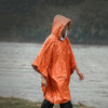 Outdoor Cycling Thickened Reflective Windproof Multifunctional Raincoat(Orange)