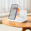 hoco CQ9 Crown 3 in 1 Wireless Fast Charger with Clock & Night Light(White)