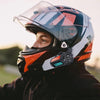 KUQIBAO Motorcycle Helmet Waterproof Bluetooth Headset With Light(Hard Microphone)