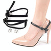 1 Pair High Heels Prevent Heel Drop Shoe Strap(Suede Black)