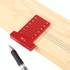 T60 T-Shaped Woodworking Aluminum Alloy Holes Ruler Marking Fixing Tool