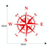 D-366 Compass Pattern Car Modified Decorative Sticker(Red)