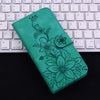 For Xiaomi Redmi K70 / K70 Pro Lily Embossed Leather Phone Case(Green)