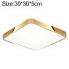 Wood Macaron LED Square Ceiling Lamp, White Light, Size:30cm(Gold)
