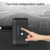 SHUNWEI SD-1925 120W 3A Car 2 in 1 Dual USB Charger 90 Degree Free Rotation Cigarette Lighter(Black)