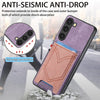 For Samsung Galaxy S25 5G Denim Texture Leather Skin Phone Case with Card Slot(Purple)