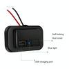 3.1A Punch-Free Automatic Spring Cover RV Bus Modified Car Charger Dual USB Car Charger(Black)