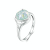 S925 Sterling Silver Platinum Plated Clear Dreamy Ice Zircon Ring(No.7)