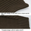 Women High Neck Knitted Sweater Long Sleeve Stranded Flower Bottoming Sweater, Size: XXL(Black)