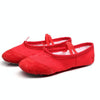 Flats Soft Ballet Shoes Latin Yoga Dance Sport Shoes for Children & Adult(Red)