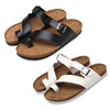 Couple Cork Slippers Men Summer Flip-flops Beach Sandals, Size: 38(White)