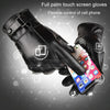 Fall Winter Men Leather Gloves PU Velvet Warm Riding Driving Touchscreen Gloves, Size: Average(Black)