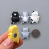 Fat Cat 3D Refrigerator Magnet Magnetic Sticker Phone Case DIY Accessories(Gray -white)