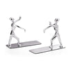 1 Pair Book Holder Humanoid Figure Non-Skid Art Desk Organizer Bookshelf Office Study Decoration