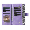 For Samsung Galaxy A36 Multi-Card Totem Zipper Leather Phone Case(Purple)